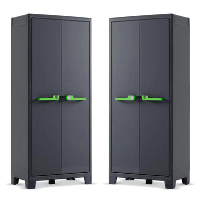 PRE ORDER: AVAILABLE AUGUST - 2 x Keter Moby High Storage Cabinets