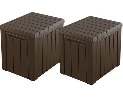 Keter Urban Box - 2 in 1: 113L Storage box / Seat - 2 Pack