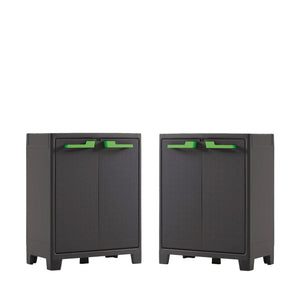 2 x Keter Moby Low Indoor-Storage Cabinets