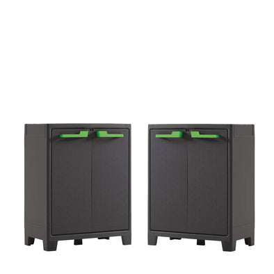 2 x Keter Moby Low Indoor-Storage Cabinets