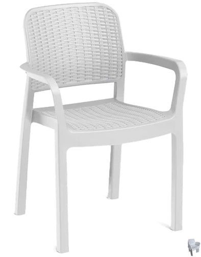 Keter Bella Dining Chair - White - 6 PACK