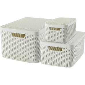 Curver Style Storage Box Set (S+M+L)