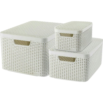 Curver Style Storage Box Set (S+M+L)